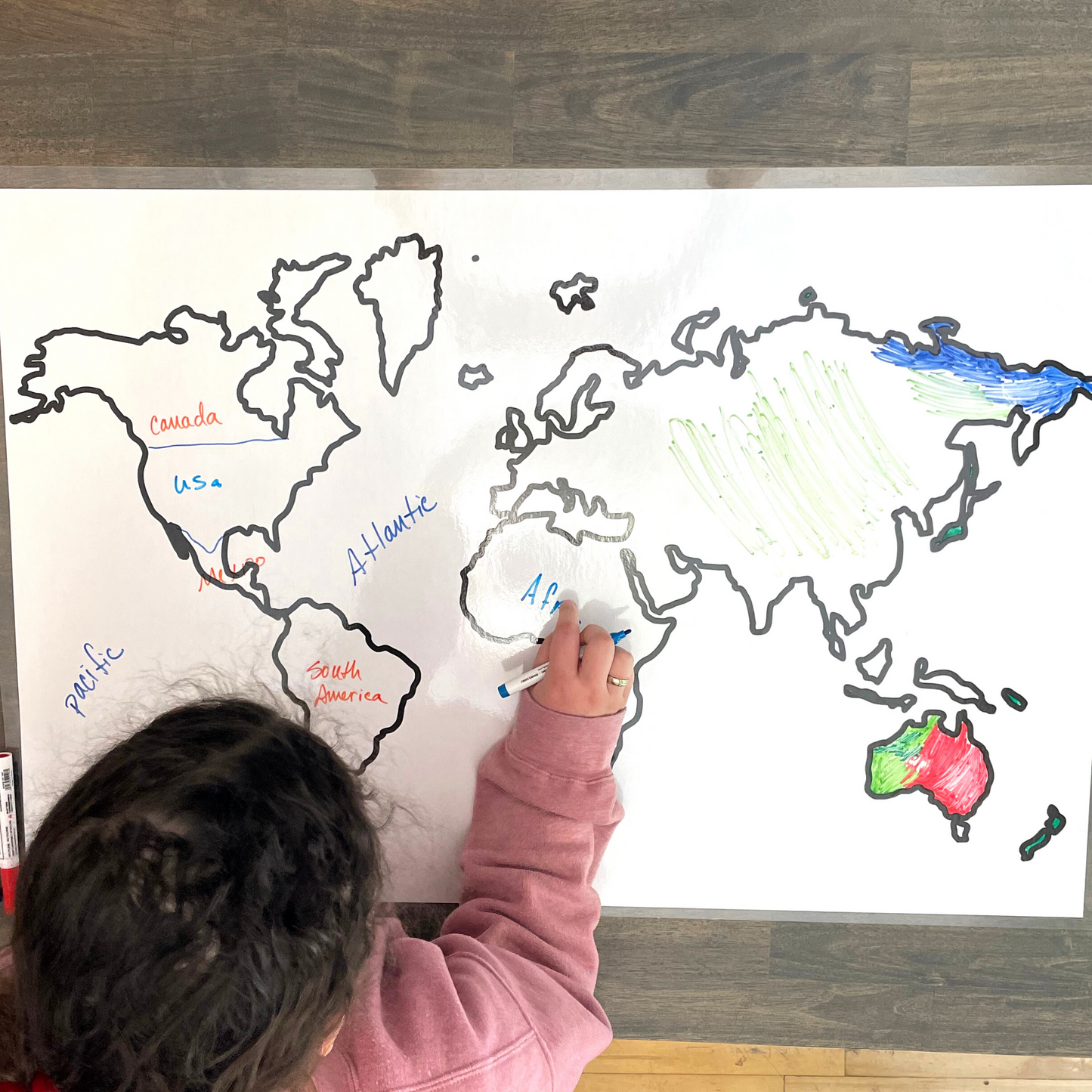 Dry Erase Maps – World & USA States Map Set