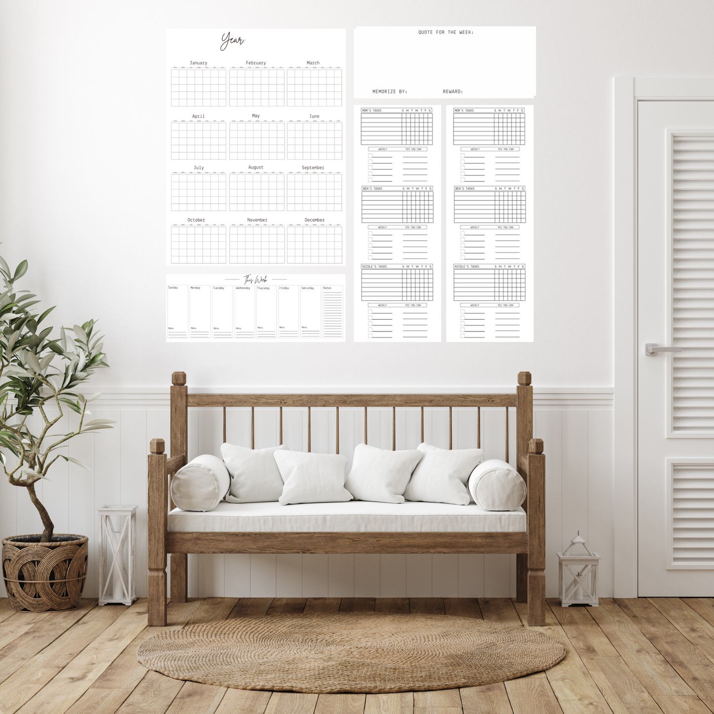 Family Command Center - Dry Erase Boards