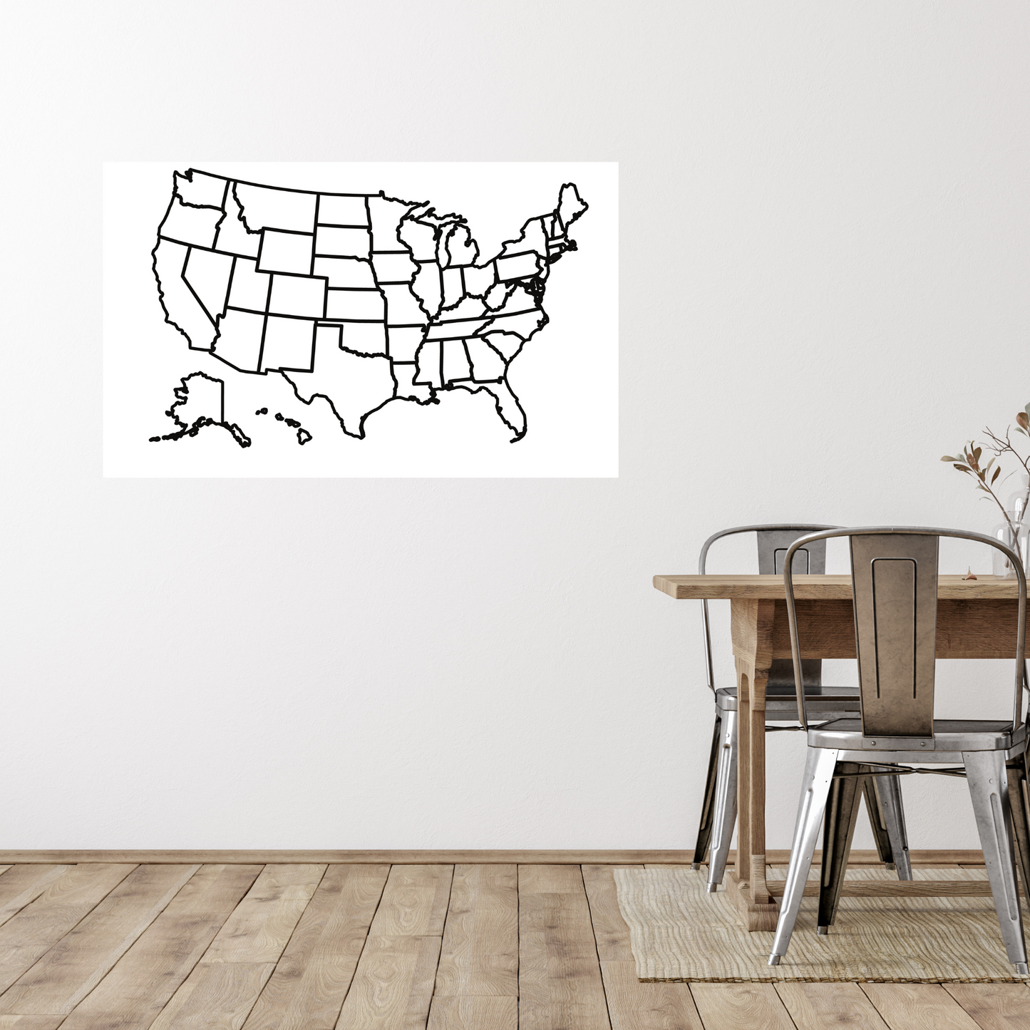 24"x18" Dry Erase Maps – World & USA States Map Set for Homeschooling